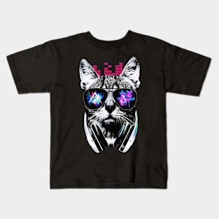 Cat Music Design Kids T-Shirt